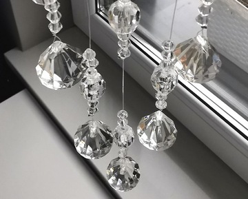 ПАНЕЛЬ-ловушка декор кристаллы БУСИНЫ 100см СЕРДЦЕ