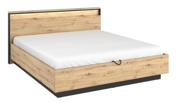 Łóżko sypialniane 180x200 z pojemnikiem + LED