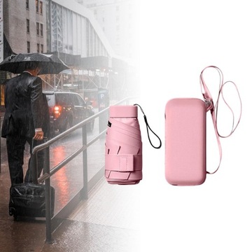 Зонты дорожные Зонт дорожный с чехлом Розовый