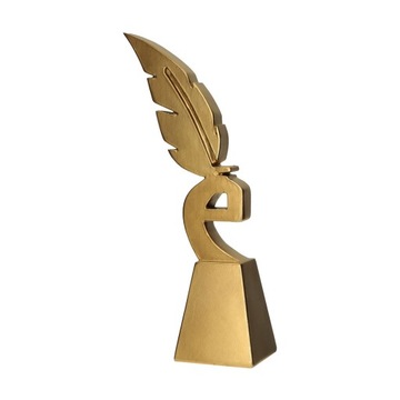 Statuetka odlewana nagroda Szkoła z tabliczką