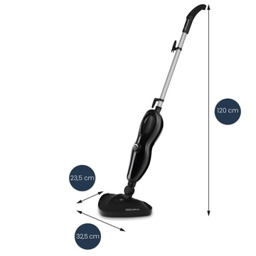 МНОГОФУНКЦИОНАЛЬНАЯ ПАРОВАЯ ШВАБРА Готовность за 25 секунд. Легкий вес 2,6 кг 1500 Вт 370 мл