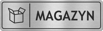 Tabliczka na drzwi MAGAZYN - STAL NIERDZEWNA