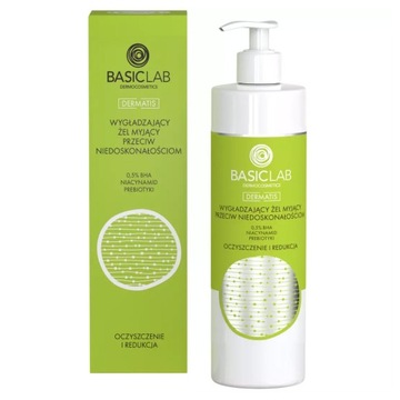 BasicLab Żel Myjący Przeciw Niedoskonałościom, Żel Wygładzający do Ciała
