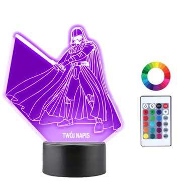 Lampka Nocna LED 3D Star Wars Lord Vader Grawer