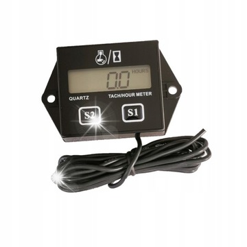 LICZNIK MOTOGODZIN CZASU PRACY SILNIKA MOTOCYKL QUAD OBROTOMIERZ + RESET