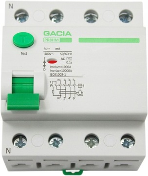 Дифференциальный выключатель цепи 63a 4p 30ma ac gaci