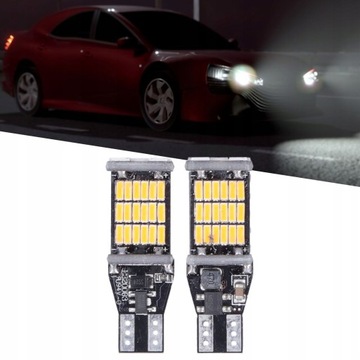 ЖЕЛТАЯ АВТОМОБИЛЬНАЯ СВЕТОДИОДНАЯ ЛАМПА 12В T15 W16W -2ШТ.