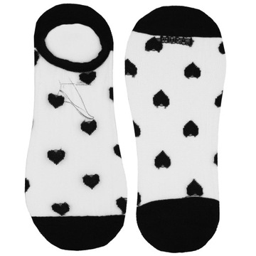 12x Ponožky Dámske Členkové Ponožky Transparentné Srdce Valentín MORAJ 35-38