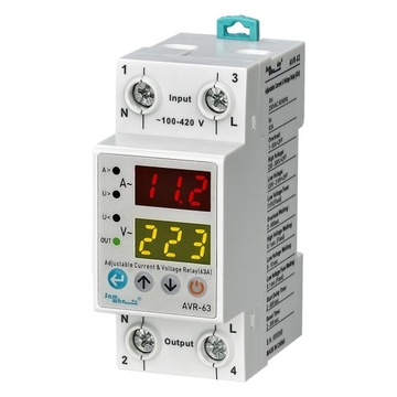 Przekaźnik prądowy i napięciowy AVR-63, 63A, 230V
