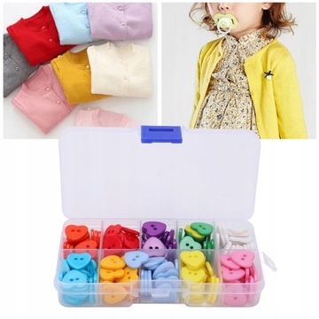 ЦВЕТНЫЕ ПУГОВИКИ ИЗ СМОЛЫ, микс 180 шт.