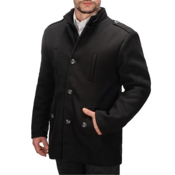 ТМ2401 р. XL ЭЛЕГАНТНОЕ МУЖСКОЕ УТЕПЛЕННОЕ ПАЛЬТО ОДНОВАРИАННОЕ