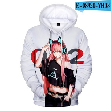 Толстовки Zero Two с капюшоном в стиле аниме D