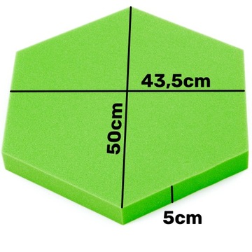 КОВрик HEX PANEL MAT АКУСТИЧЕСКАЯ ПЕНА ЗЕЛЕНЫЙ гладкая шестиугольная губка 5см