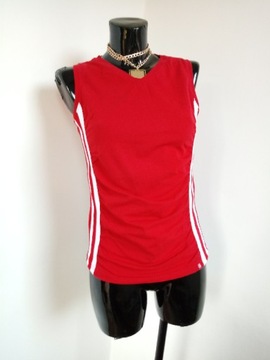 ESPRIT EDC czerwona sportowa bluzka serek basic top letni czerwień L XL XXL