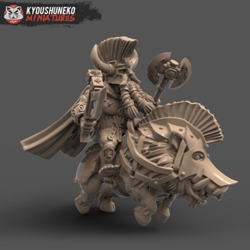 Mounted Slayers Lord on boar Dwarf CoS
