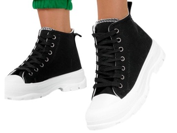 TRAMPKI DAMSKIE BUTY SPORTOWE WYSOKIE PLATFORMA 41