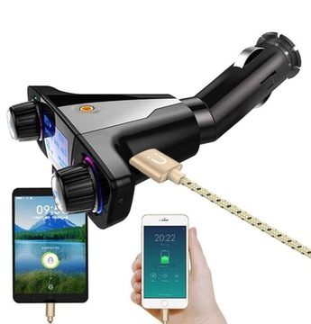 FM-ПЕРЕДАТЧИК BLUETOOTH 5.0 SD ЗАРЯДНОЕ УСТРОЙСТВО USB ЖК-дисплей