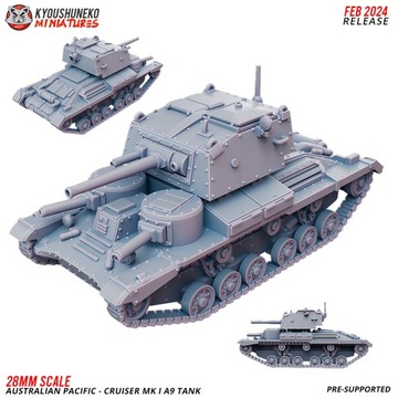 Cruiser MK I A9 Tank Australian Pacific Army Kyous