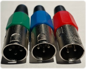 Wtyk XLR | 3-pin na kabel | komplet 10 sztuk