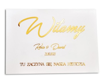 Tablica weselna na powitanie Ślub Wesele dekoracja TAB-1ZP
