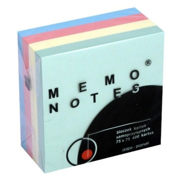 NOTES KOSTKA SAMOPRZYLEPNA , 75X75MM, 1X400 KART.