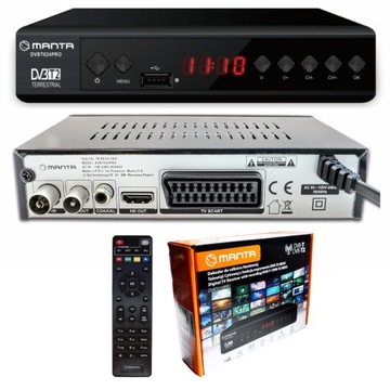 Тюнер-декодер DVBT2 DVBT 2 Наземное ТВ HEVC H.265 HDMI PVR EPG 1080p Manta