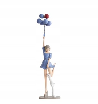 FIGURKA STATUETKA RZEŹBA DZIEWCZYNA Z BALONAMI