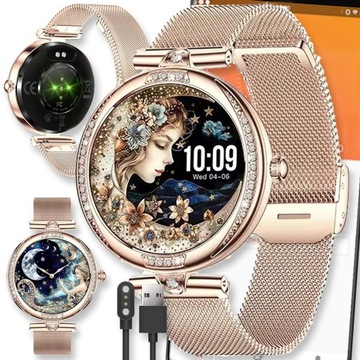 SMARTWATCH ZEGAREK WATCH MENU PL DAMSKI ROZMOWY SPORT POLSKIE PULS KROKI