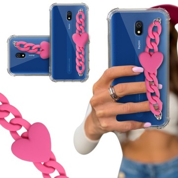 ETUI BLINK SHOCK do XIAOMI REDMI 8A Łańcuch Serce