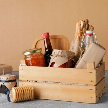 Белый деревянный ящик, коробки с джутовой веревкой, набор из 2 штук.