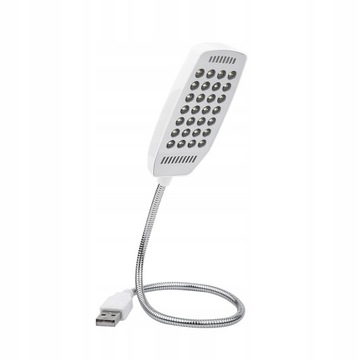LAMPKA DIODOWA LED USB NOTEBOOKA LAPTOPA BIAŁY