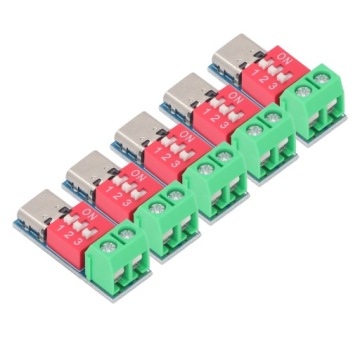 5PCS Триггерный модуль USB Type C на 5 В 9 В 12 В 20 В PD PD NB Модуль