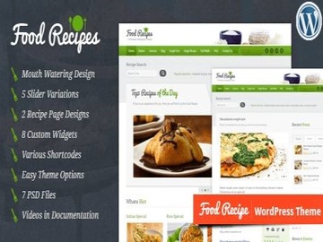 Szablon Food Recipes WordPress Theme