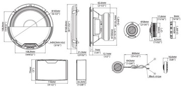 Głośniki ALPINE R2-S652 / Zestaw komponentowy / 165 mm / Moc 100W / 300W