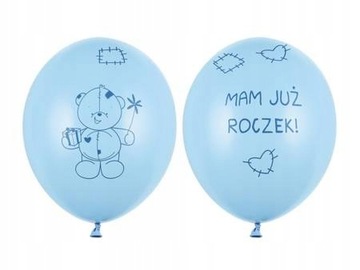 Zestaw balonów MAM JUŻ ROCZEK 5 sztuk NIEBIESKIE