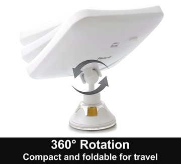 Косметическое зеркало Fancia со светодиодной подсветкой, 10-кратное увеличение, верх