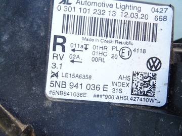 ФОНАРЬ ПЕРЕДНИЙ ПРАВЫЙ VW TIGUAN II FULL LED 5NB941036E