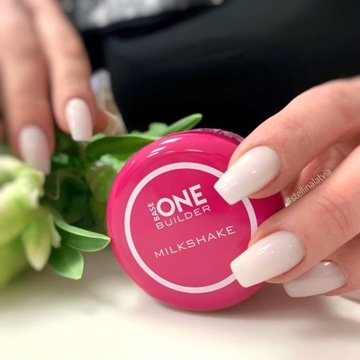 Гель для наращивания ногтей Silcare Base One MILKSHAKE 50г молочно-белый