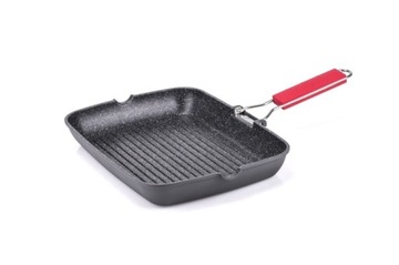 PATELNIA GRILLOWA SKŁADANA RĄCZKA MONETA 34X24CM