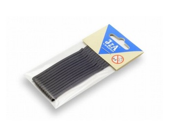 Wsuwki proste szerokie czarna matowa 7cm komp. 12szt