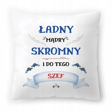 Poduszka Dla Szefa Szefunia na Urodziny Prezent z Nadrukiem ze Zdjęciem
