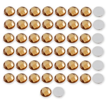 Dżety Kaboszony Akrylowe Fasetowane 12x4.5mm 50szt