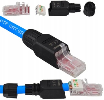 WTYK WTYCZKA RJ45 UTP KAT.6A BEZNARZĘDZIOWY SKRĘCANY