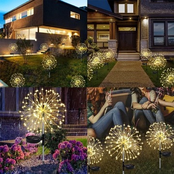 2x СОЛНЕЧНАЯ ЛАМПА ДЛЯ САДА УКРАШЕНИЕ ДЕРЕВО ОДУВАНЧИКА 150 LED