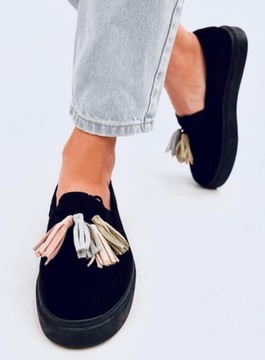 Мокасины KRAUSS BLACKCOLOR 37 с бахромой