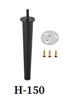 NOGA NÓŻKA MEBLOWA CZARNY MAT LOFT RURKA H-15CM