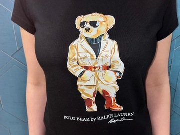 POLO RALPH LAUREN BEAR LOGO T-SHIRT KOSZULKA DAMSKA ROZ. S