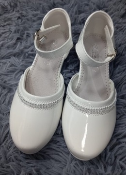 BUTY BIAŁE KOMUNIJNE DLA DZIEWCZYNKI ROZM. 32