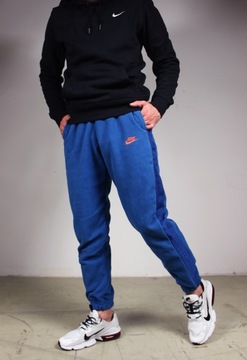 Nike MEGA CIEPŁE POLAROWE ZIMOWE męskie spodnie dresowe FLEECE jogger POLAR