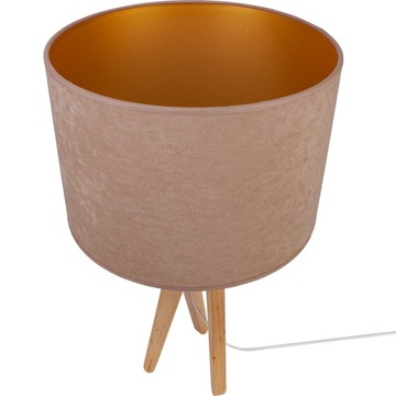 BEŻOWA LAMPA STOJĄCA LAMPA NA KOMODĘ SALON BEŻ LED